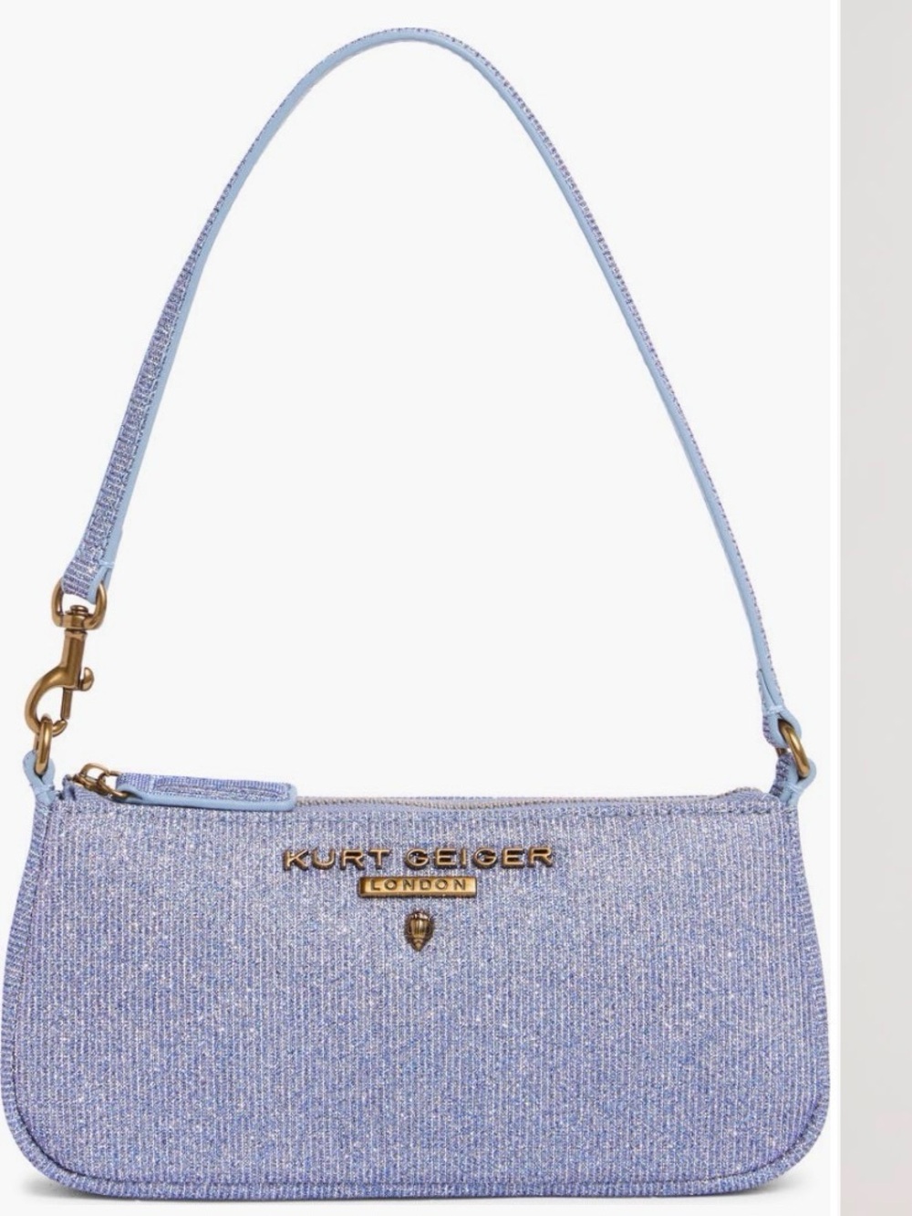 Kurt Geiger London Lilac Highgate Small Wristlet Shoulder Bag w/Gold Hardware